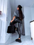 "WARMFIT" imitation leather leggings - BLACK VS19039